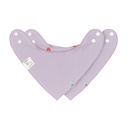 Lässig Bavoir bandana Happy Rascals Heart Lavender - 2 pièces