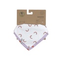 Lässig Bavoir bandana Happy Rascals Heart Lavender - 2 pièces