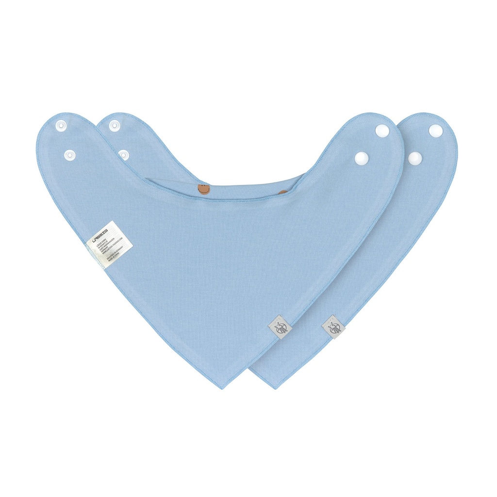 Lässig Bavoir bandana Happy Rascals Smile Sky Blue - 2 pièces