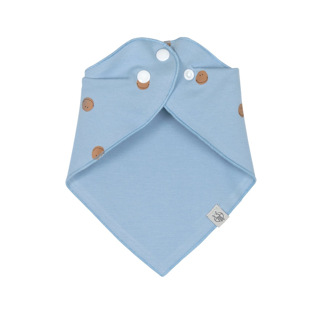 Lässig Bavoir bandana Happy Rascals Smile Sky Blue - 2 pièces