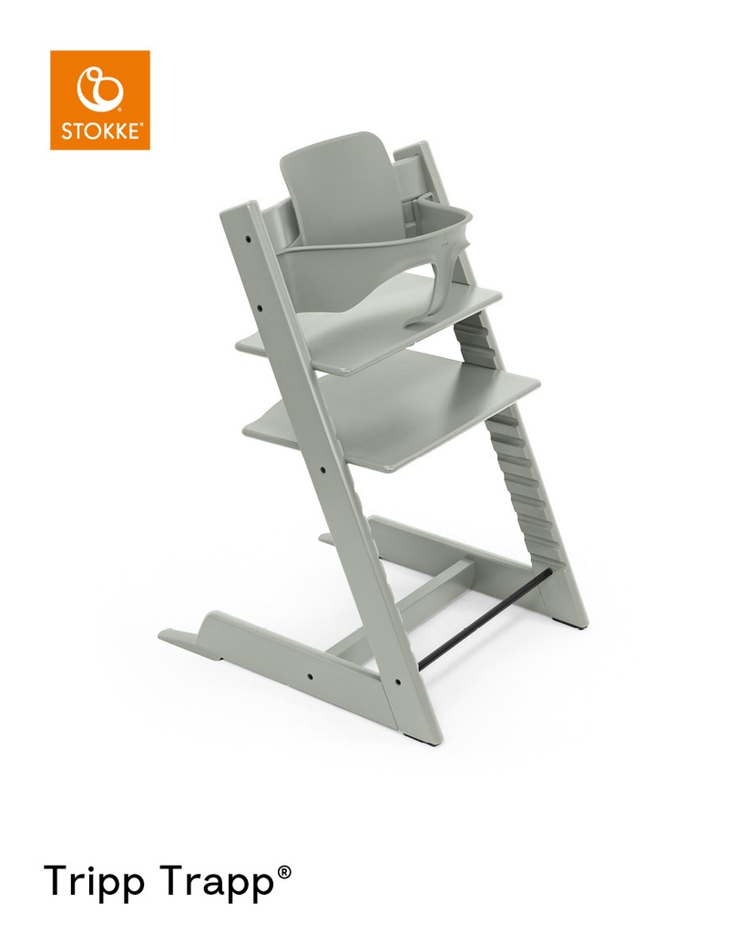 Stokke® Chaise haute + Baby Set gris Tripp Trapp® Glacier Green