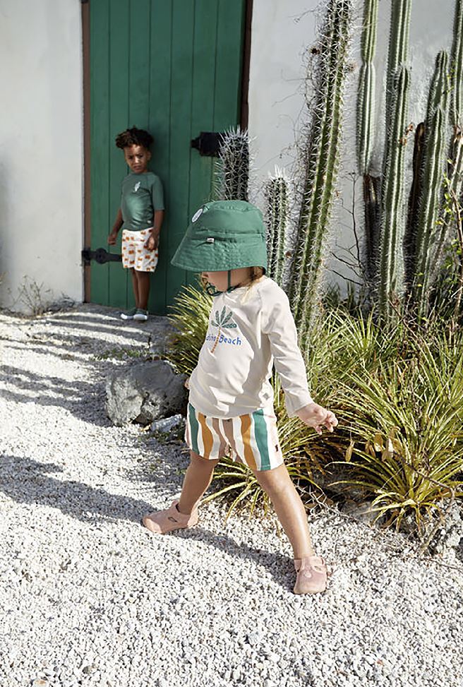 Lässig T-shirt anti-UV à manches longues Palmier Nature