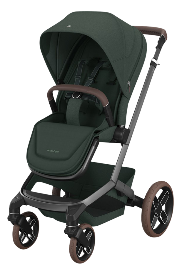 Maxi-Cosi 5-in-1 Kinderwagen Fame Twillic Green (inclusief draagbare autostoel Black + basis) 