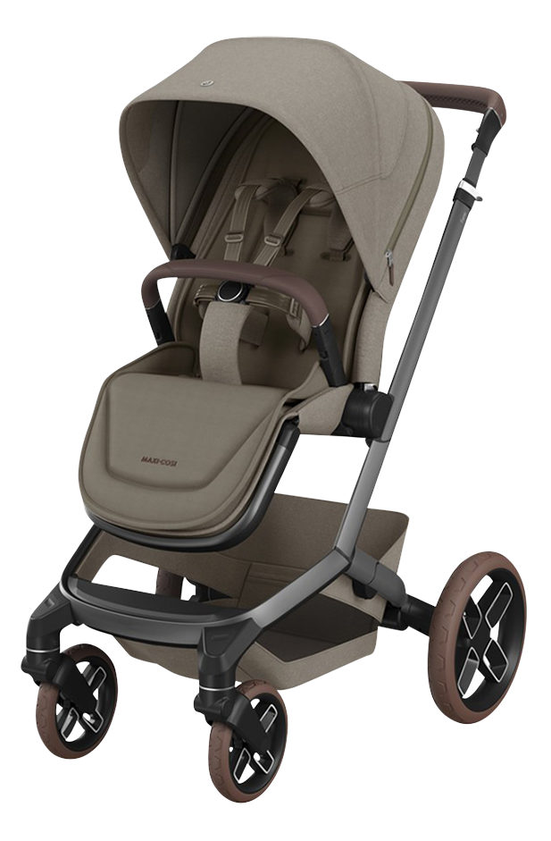 Maxi-Cosi 5-in-1 Kinderwagen Fame Twillic Truffle (inclusief draagbare autostoel Black + basis) 