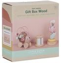 Giftset met houten activiteitenspeeltjes 