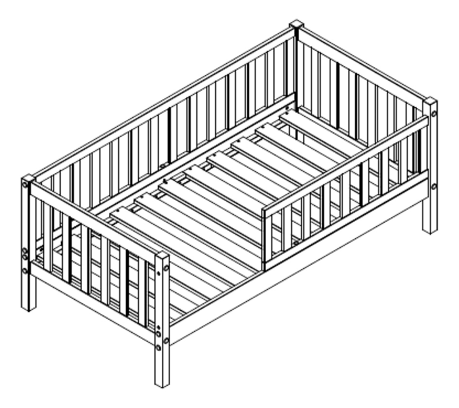 Jaxx Peuterbed Toddler I B 70 x L 140 cm Wit