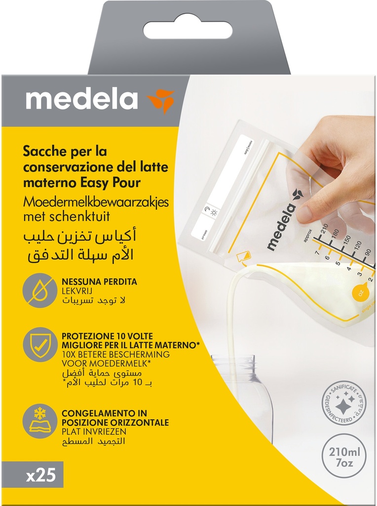 Medela Moedermelkbewaarzakjes met schenktuit 210 ml - 25 stuks