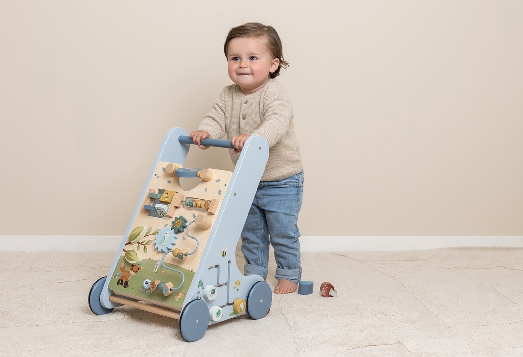 Little Dutch Houten loopwagen Forest Friends blauw