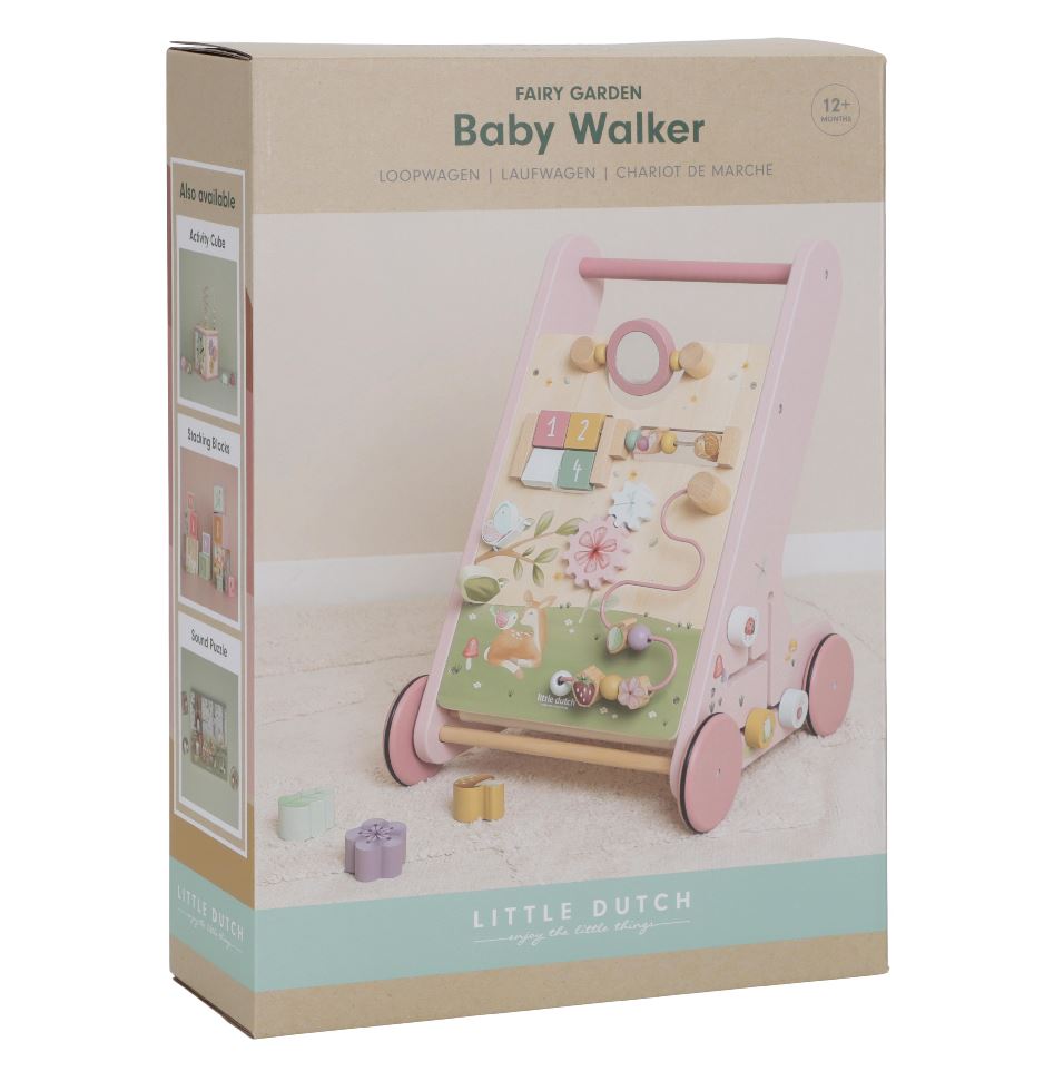 Little Dutch Houten loopwagen Fairy Garden roze