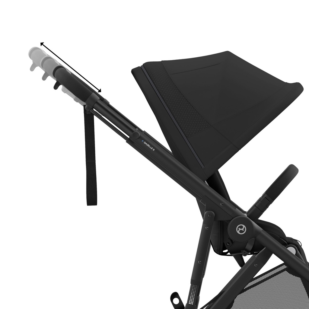 Cybex 2-in-1 Kinderwagen e-Gazelle S Moon Black