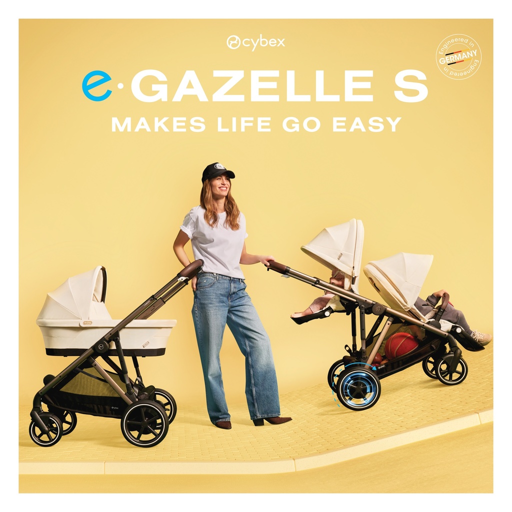 Cybex 2-in-1 Kinderwagen e-Gazelle S Moon Black