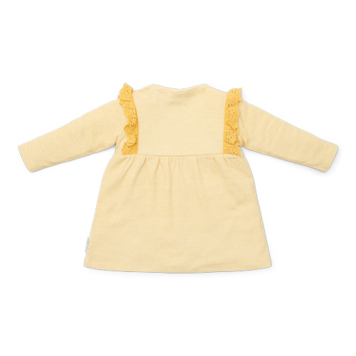 Newborn NOOS Little Farm - Jurkje lange mouw Warm yellow check  - Geel, Meisjes