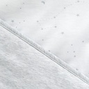 Bemini Couverture Stary coton/jersey blanc/gris