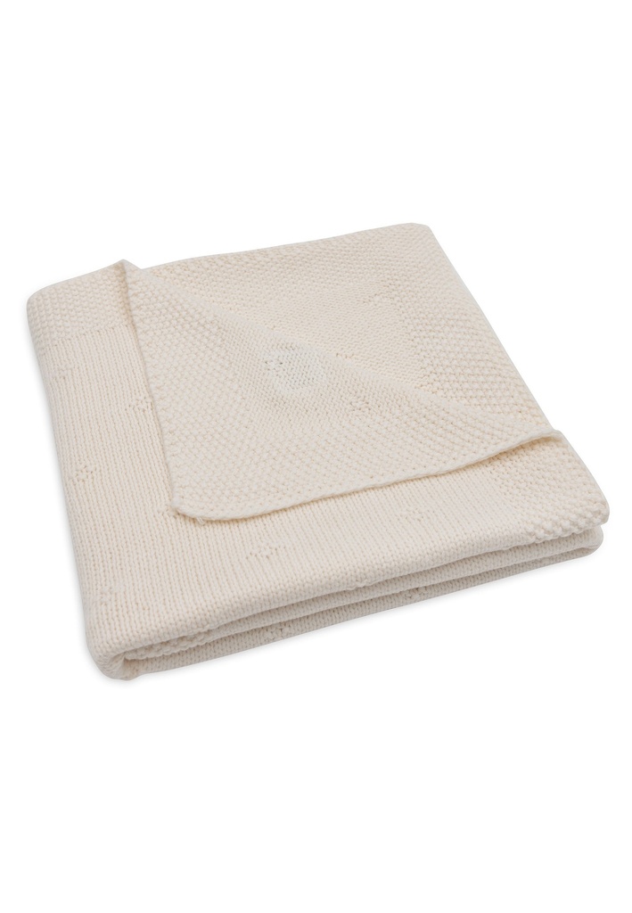 deken voor wieg 75x100cm Cosy Knit Ivory