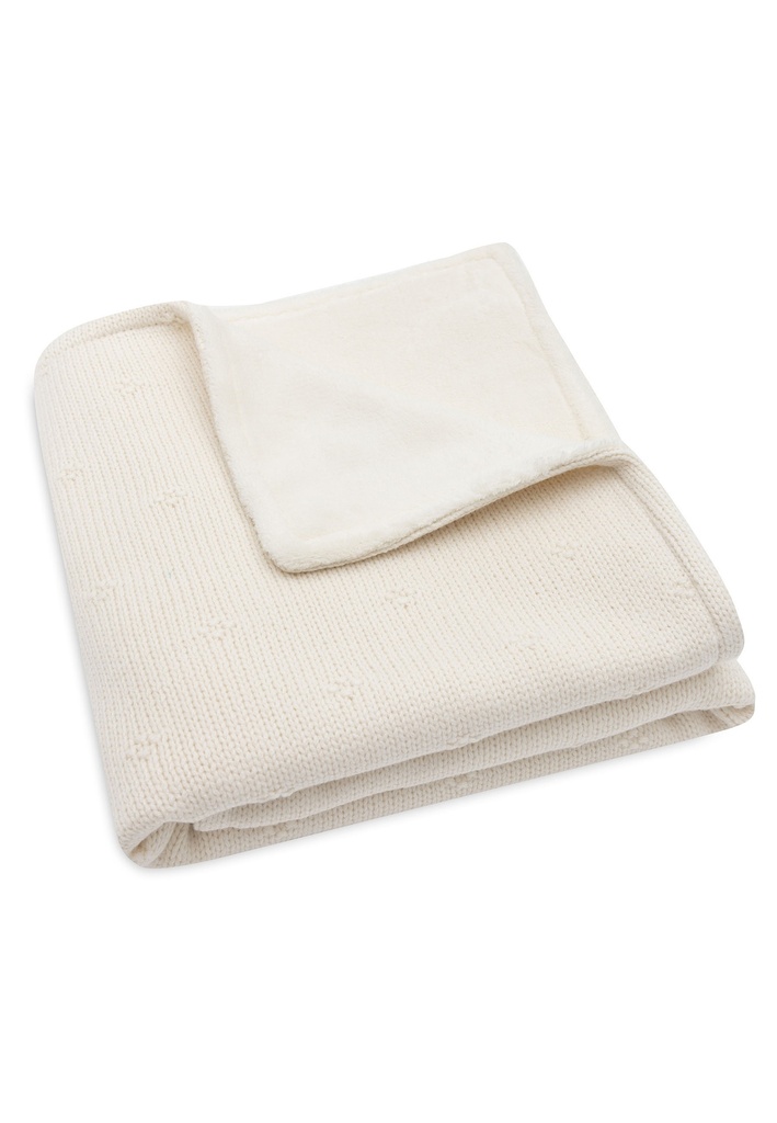 deken voor wieg 75x100cm Cosy Knit Ivory/Velvet