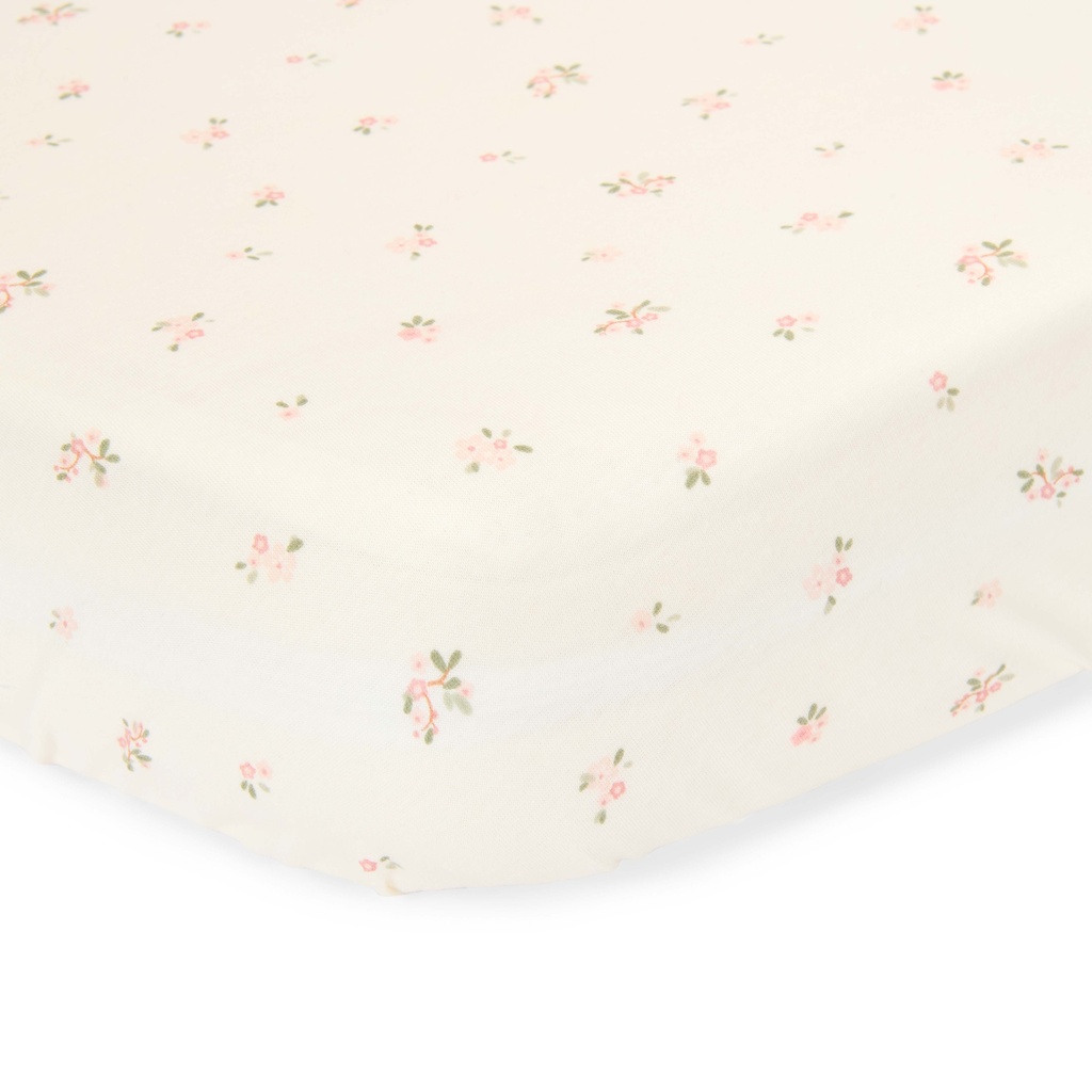 Little Dutch Hoeslaken Fairy Blossom wit biokatoen B 60 x L 120 cm