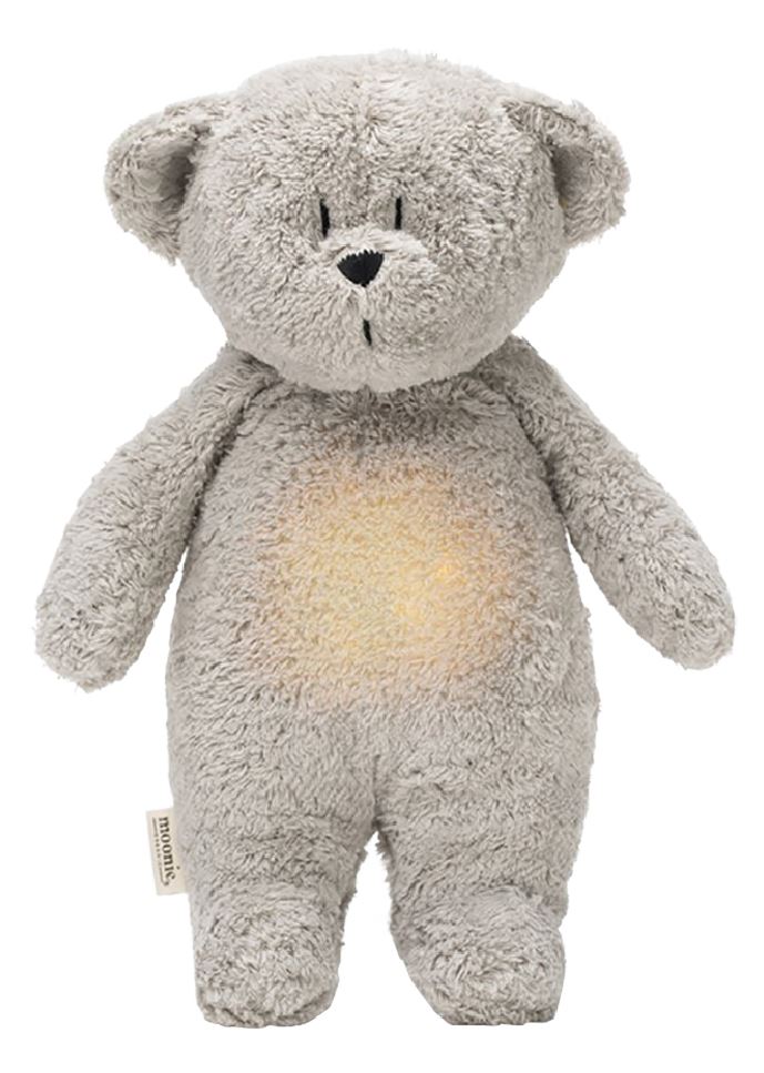 Moonie Peluche lumineuse avec sons The Humming Bear Gray 28 cm