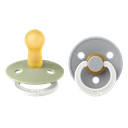 Bibs Fopspeen + 6 maanden Glow in the dark Haze/Caramel - 2 stuks