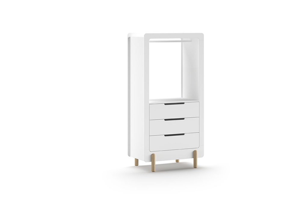 Jaxx Armoire avec 3 tiroirs Smile blanc