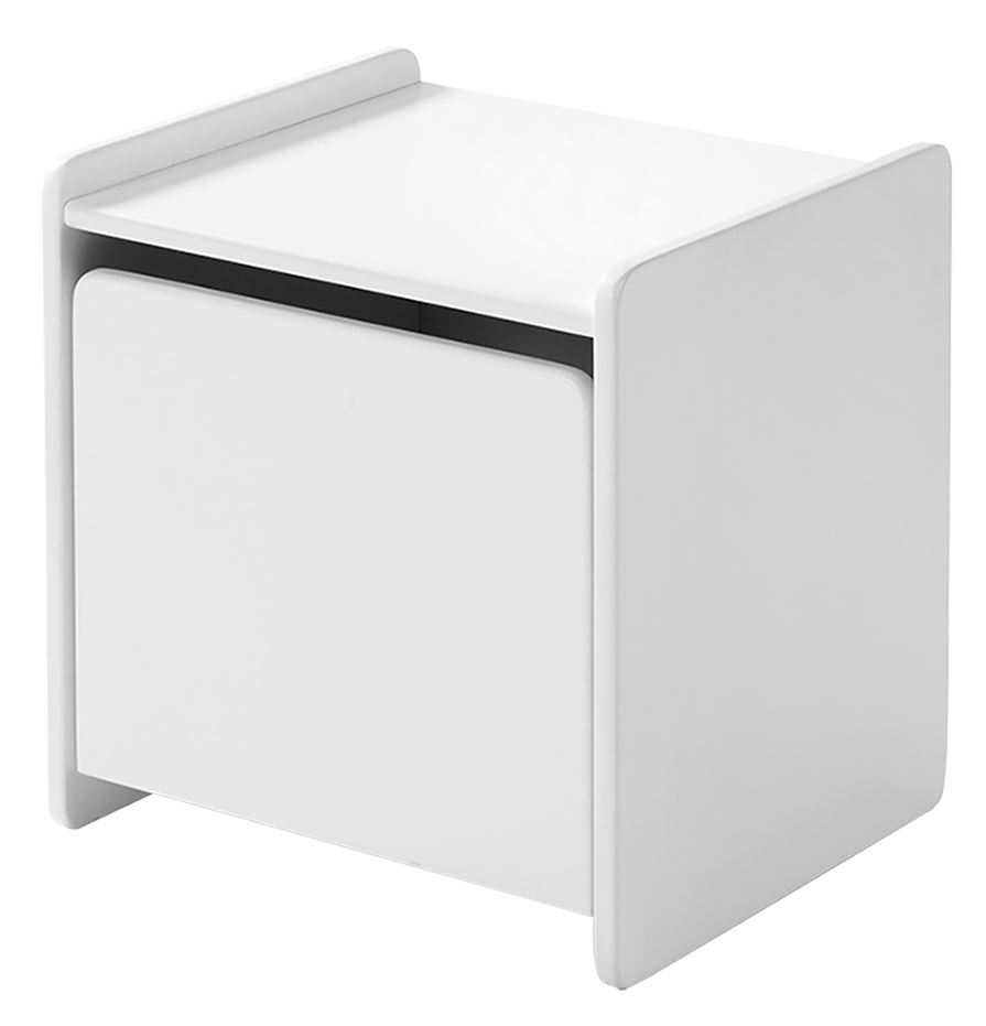 Jaxx Table de nuit blanc Kiddy