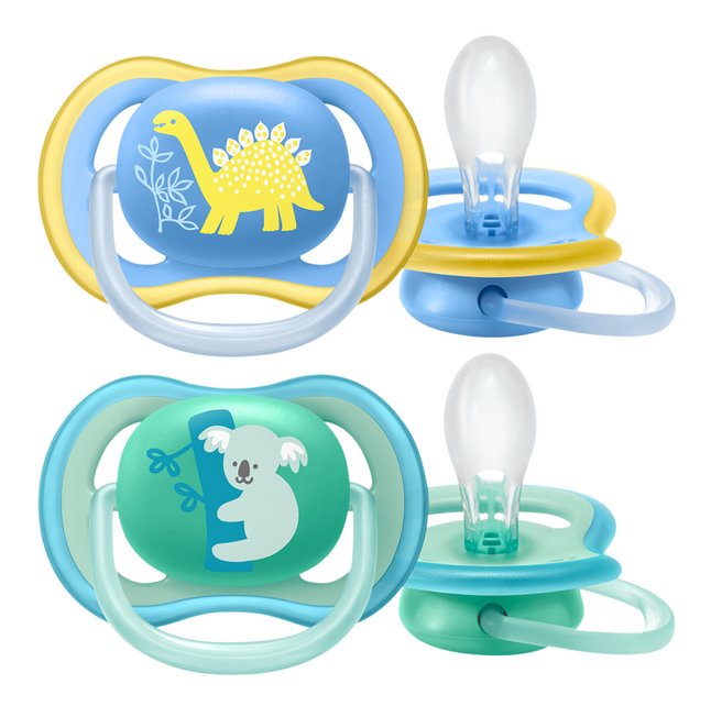 Philips AVENT Fopspeen + 18 maanden Ultra Air dino/koala - 2 stuks