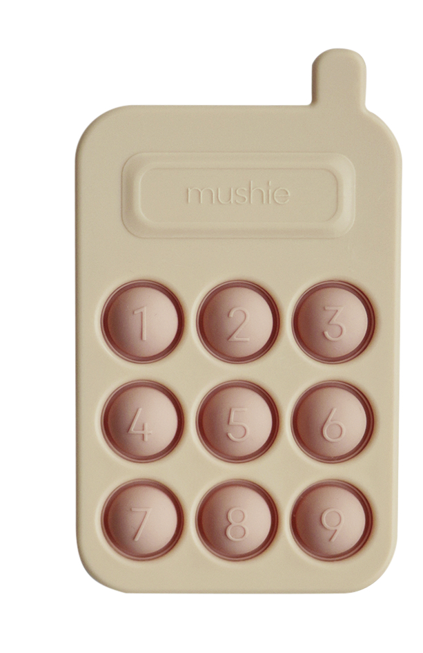 Mushie Bijtspeeltje Speelgoedtelefoon Blush