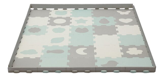 Kinderkraft Tapis-puzzle Luno Shapes menthe