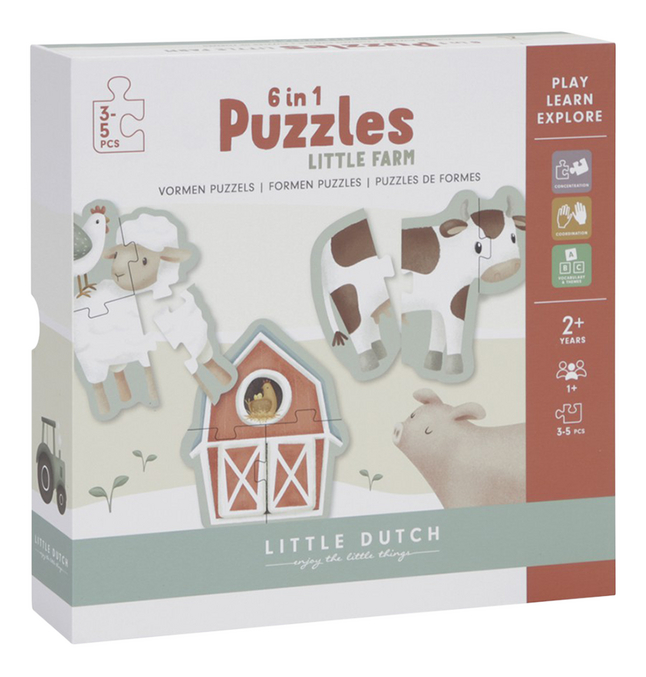 Little Dutch Puzzle 6 en 1 Little Farm