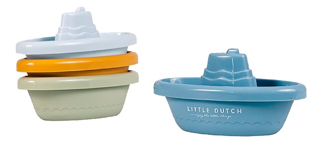 Little Dutch Badspeelgoed Bootjes blauw