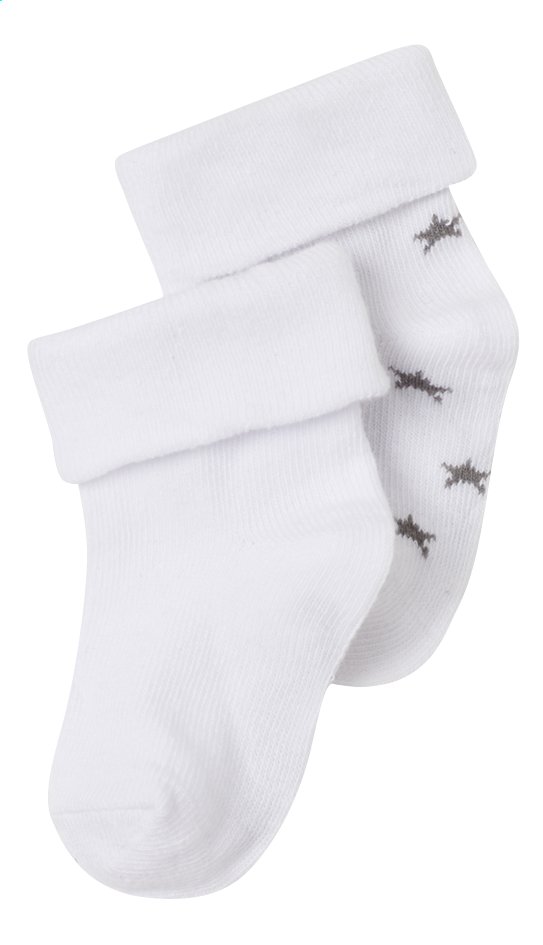 Noppies Paire de chaussettes Levi blanc - 2 pièces taille 15/taille 16