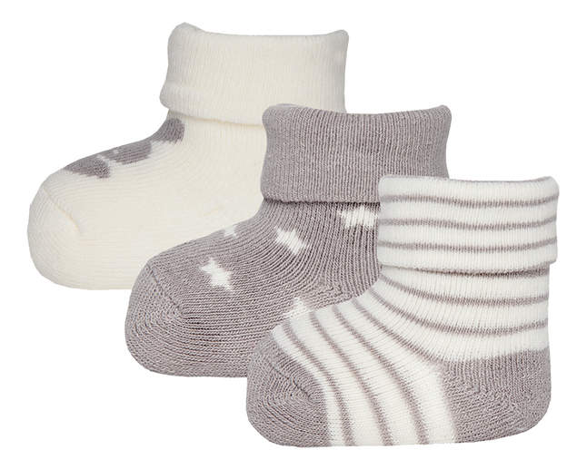 Paire de chaussettes Newborn Hase Ewy gris taille unique - 3 pièces