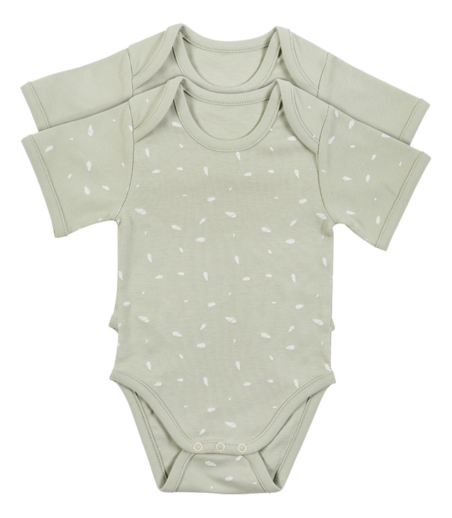 Dreambee Body met korte mouwen Essentials groen - 2 stuks