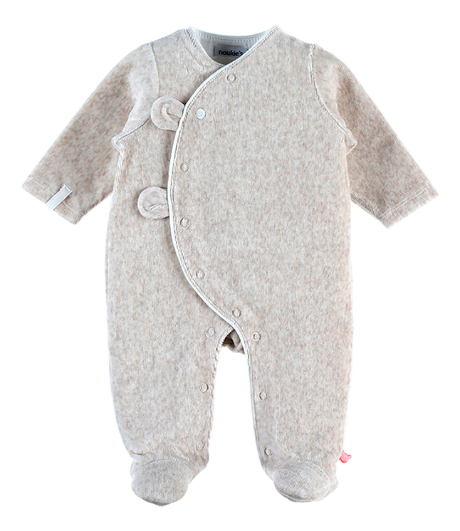 Noukie's Pyjama Fluwelen beige