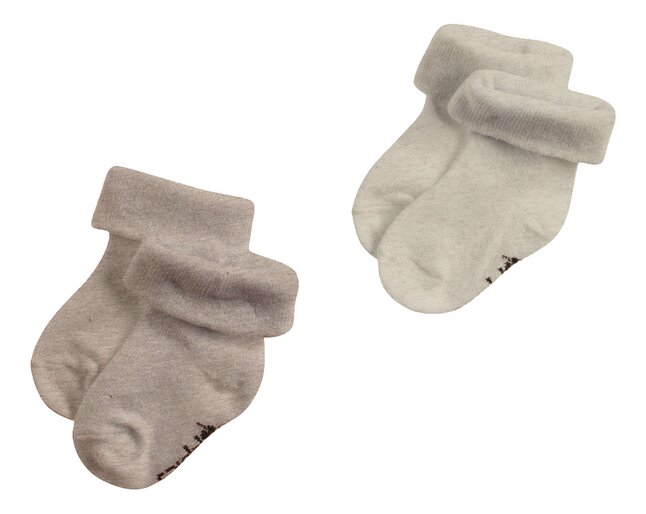 Noppies Paire de chaussettes taupe - 2 pièces