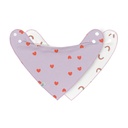 Lässig Bandana slab Happy Rascals Heart Lavender - 2 stuks