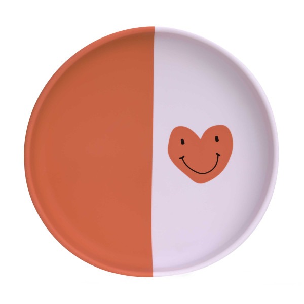 Lässig Assiette Happy Rascals Heart Silicone