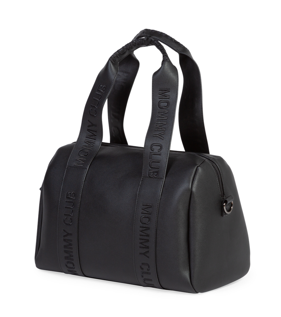 Childhome Sac à langer Mommy Club Simili Cuir noir