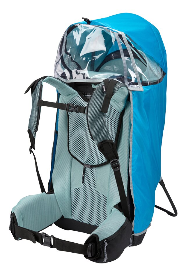 Thule Kinderdrager + regenhoes Sapling Agave/Blue