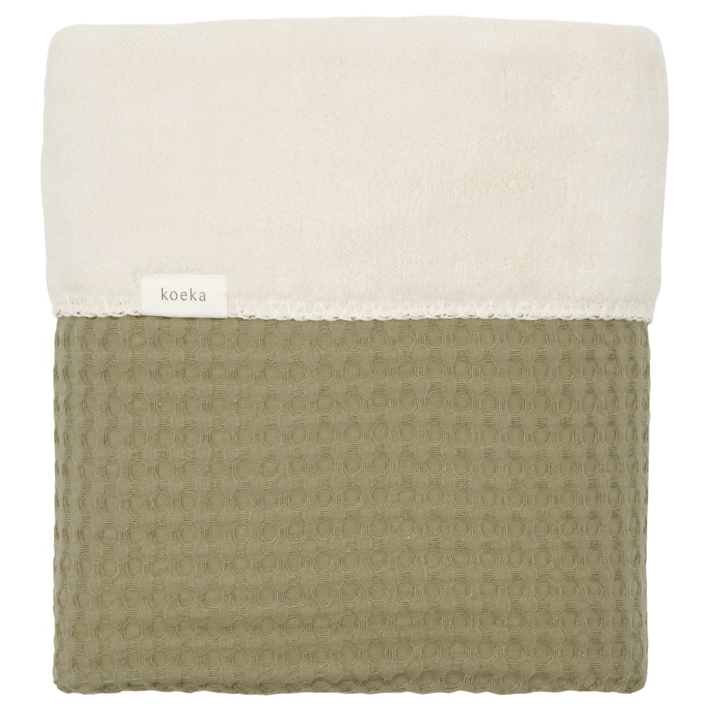 Koeka Couverture pour berceau ou parc Oslo Moss teddy