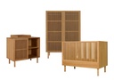 Quax 3-delige babykamer (bed L 140  x B 70 cm + commode met verlengstuk + kast met 2 deuren) Hai No Ki Natural Ash