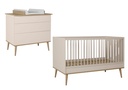 Quax 2-delige babykamer (bed L 120 x B 60 cm+ commode) Flow Clay