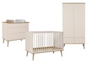 Quax 3-delige babykamer (bed L 120 x B 60 cm + commode + kast met 2 deuren) Flow Clay