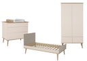 Quax 3-delige babykamer (meegroeibed L 140 x B 70 cm + commode + kast met 2 deuren) Flow Clay