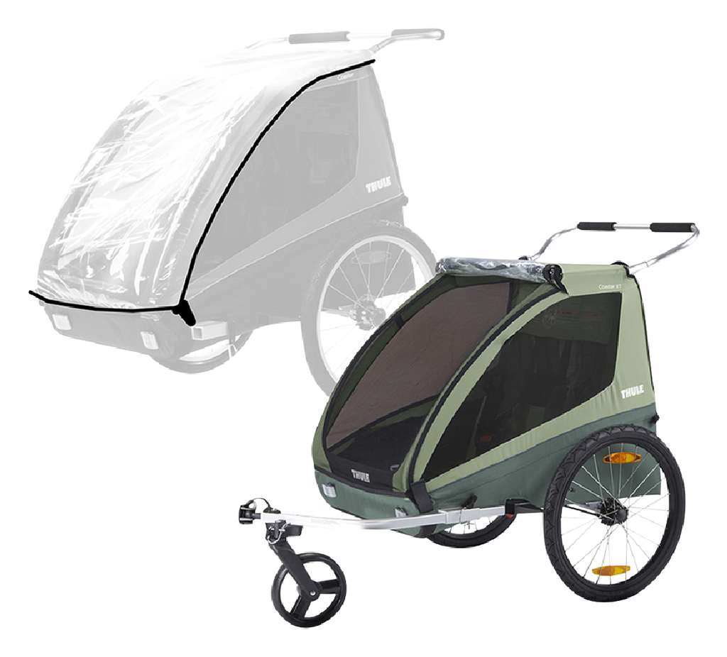 Thule Remorque de vélo Coaster 2 XT Mallard Green avec habillage de pluie