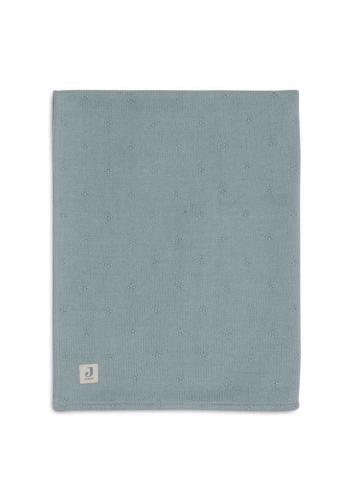 Jollein Couverture d'hiver pour lit Cosy Knit Sea Green coton Lg 150 x L 100 cm