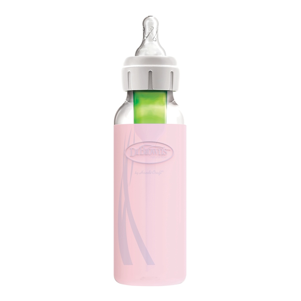 Dr. Brown's Beschermhoes voor standaard glazen zuigfles roze 250 ml