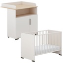 Transland Chambre de bébé 2 pièces (lit L 120 x Lg 60 cm + commode) Suzie 