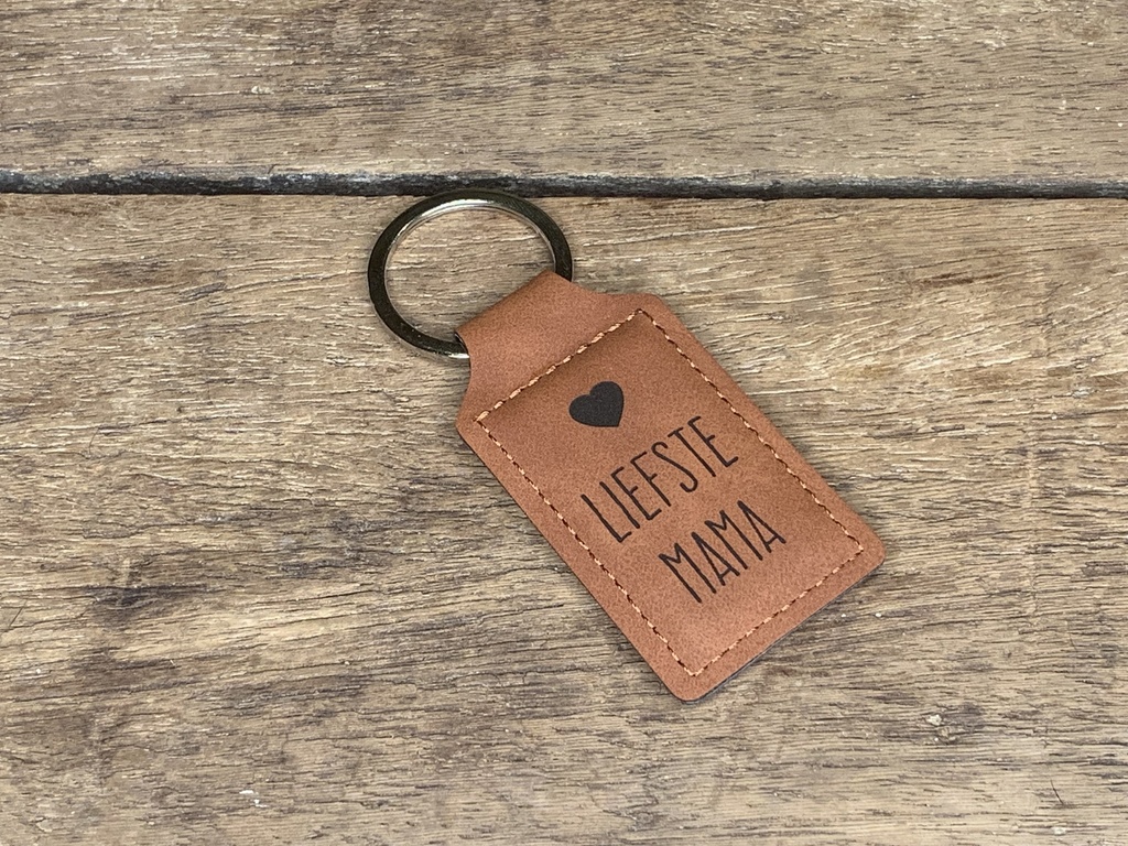 Dotti Sleutelhanger "Liefste Mama" bruin