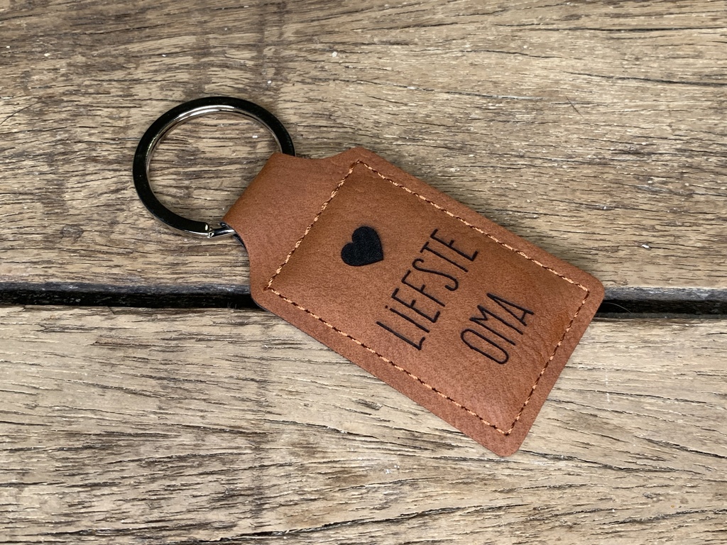 Dotti Sleutelhanger "Liefste Oma" bruin