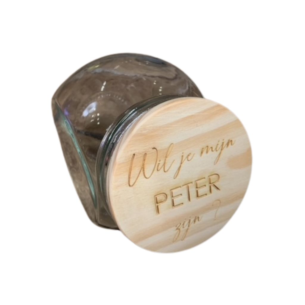 Dotti Pot de bonbons "Wil je mijn peter zijn?"